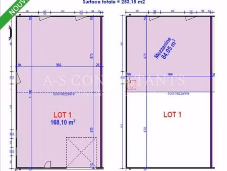 entrepot 253 m² arbin