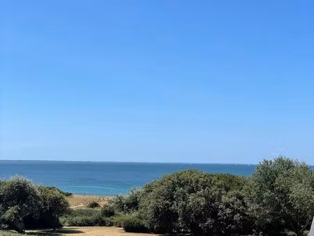 duplex magnifique vue mer parking box 150 metres plages des govelins