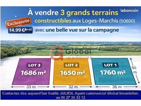terrain 1 560 m² les loges marchis