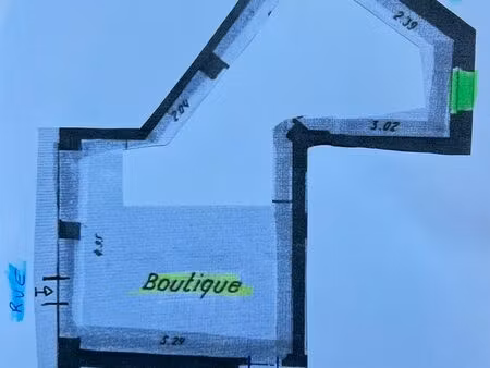 murs de boutique vide