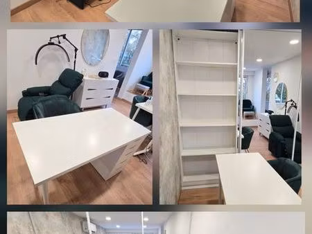 coworking bureau manucure et fauteuil - cils