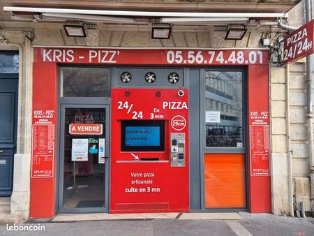vendre fonds de commerce pizzeria + distributeur pizzas