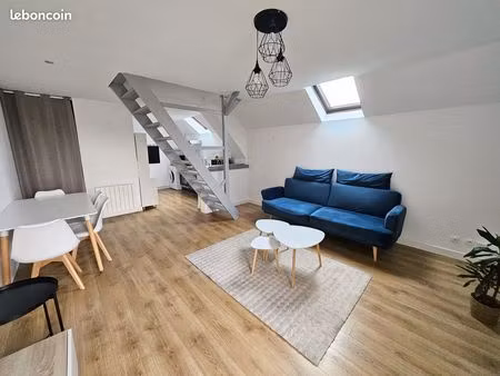 duplex lumineux 55 m² 2 chambres parking sécurisé à louer