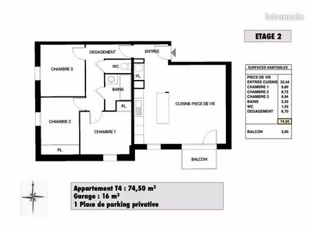 apparemment 4 pièces (rennes métropole)