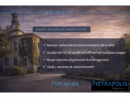 saint-didier-au-mont-d'or – bien rare à fort potentiel –