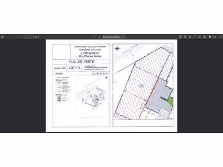 vente terrain à dinan (22100) : à vendre / 312m² dinan