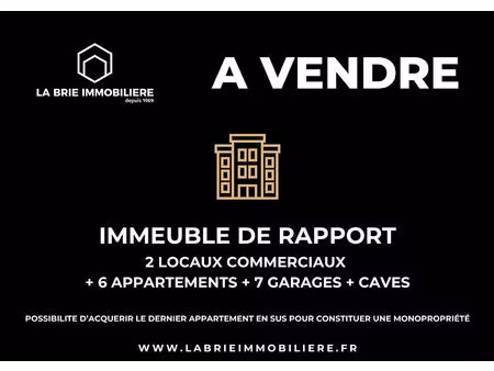 immeuble de rapport - 6 appartements + 2 locaux commerciaux melun - 574 m2 - 733 m2 utiles