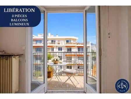 vente appartement 3 pièces 74 m² nice (06100)