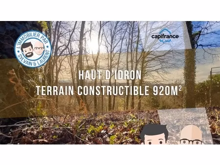 terrain à vendre de 920 00 m² idron (64)