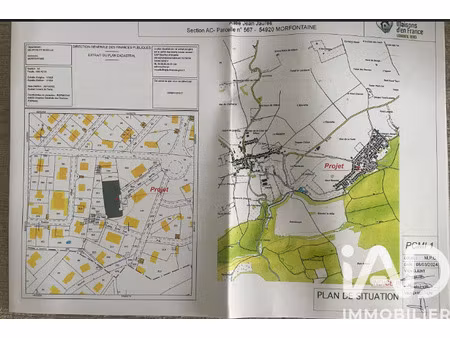 en vente terrain non constructible 600 m² – 97 000 € |morfontaine