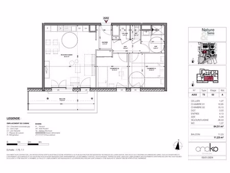 vente appartement 2 pièces 64.51 m² à gap (05000)  272 000 €