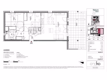vente appartement 3 pièces 68.3 m² à gap (05000)  274 000 €