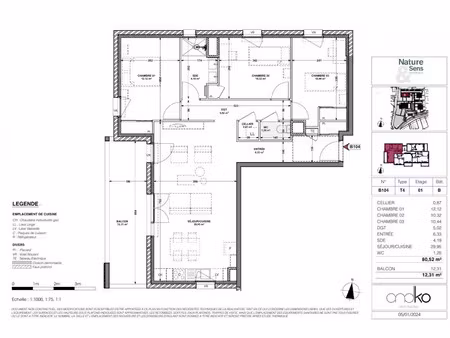 vente appartement 3 pièces 80.52 m² à gap (05000)  313 000 €