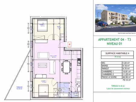 appartements disponibles - t2 et t3 avec balcon - villefontaine village