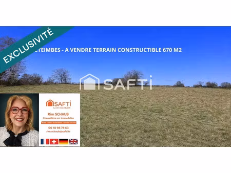vente terrain 670 m² à eteimbes (68210)  70 400 €