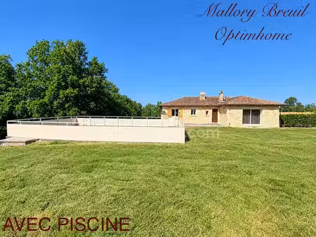 maison de caractère 5 pièces avec jardin  piscine et garage à douzains (47330)