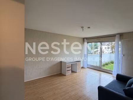 appartement bois-guillaume 1 pièce 32 m2 - jardin 40m² - place de parking - cave - proche 