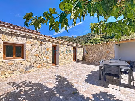 maison de charme rénovée à la plaine de cuttoli - terrasse en pierre et vaste terrain