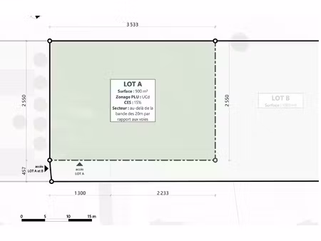 achat terrain 900m² vannes 56000