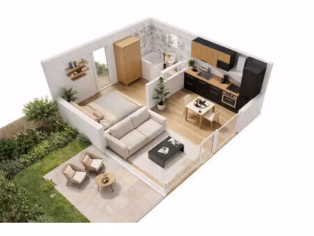 vente appartement 2 pièces  32.80m²  le mesnil