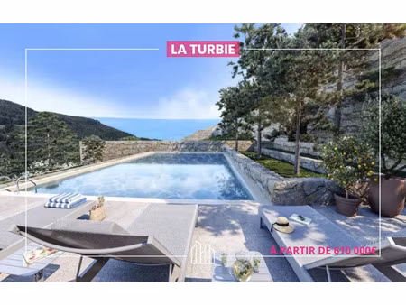 vente appartement neuf 3 pièces 80m2 la turbie - 618000 € - surface privée