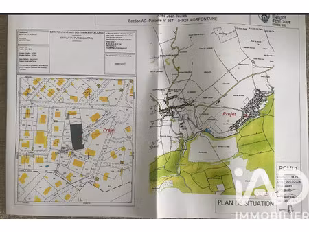vente terrain 600 m² morfontaine (54920)