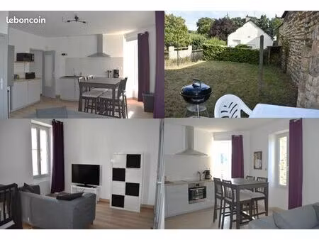 location duplex meublé avec jardin - centre de derval