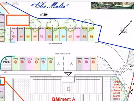 location place de parking avec arceau cadena