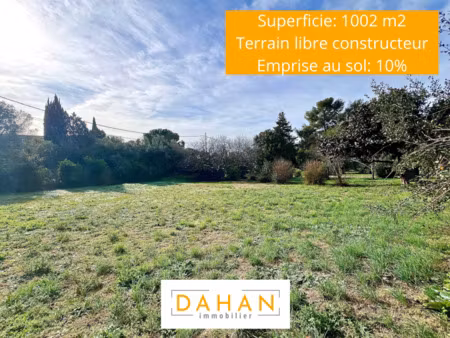 13013 marseille - saint mitre / chateau gombert - terrain constructible 1002m2 - libre con