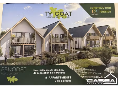 vente appartement 3 pièces 54.61 m² à benodet (29950)  269 000 €