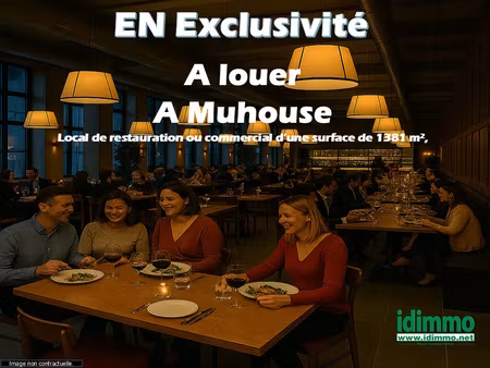 local de restauration ou commercial de 1381 m2 avec vaste pa