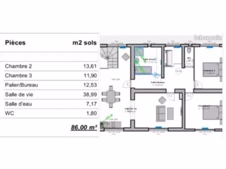 appart t3 vendegies sur ecaillon