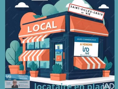 vente commerce 66 m² saint-gilles-croix-de-vie (85800)