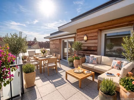rosheim 4 p de 98m²   terrasse 31m²  garage  cave et parking