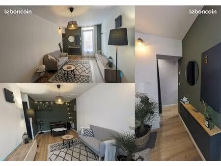 cour privative pour ce charmant appartement (t2 meublé) en rez-de-chaussée sécurisé et cal