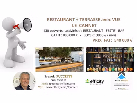vente locaux professionnels 110 m² à le cannet (06110)  540 000 €