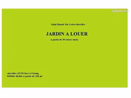 loue jardins individuels saint benoit sur loire
