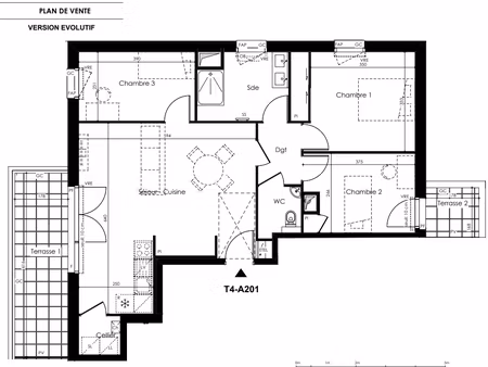 appartement basse goulaine 4 pièce(s)
