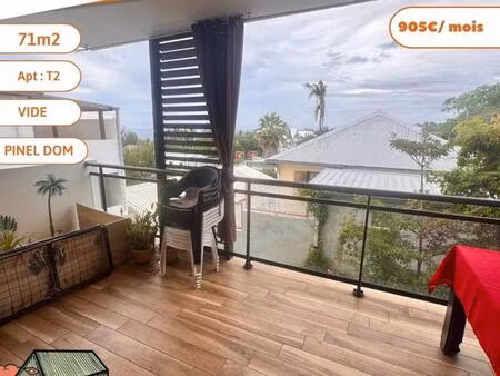 a louer - t2 pinel dom - st gilles les bains