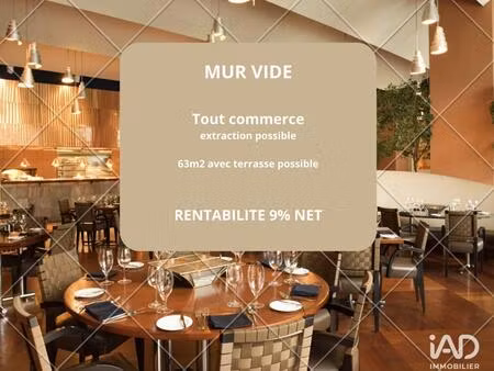 vente murs commerciaux 63 m²
