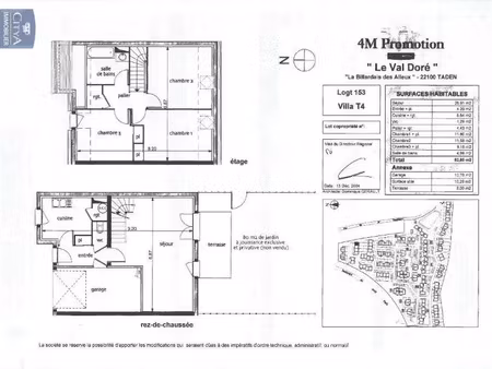maison à louer 4 pièces 82.8 m² - taden (22) - 896€