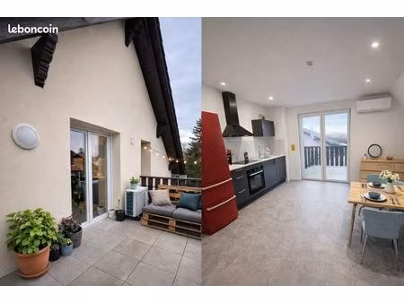 duplex lumineux avec terrasse et climatisation – 62 m² carrez / 80 m² au sol