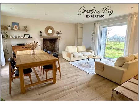 getigne - village maison 3 ch et un bureau avec jardin de 2514 m²