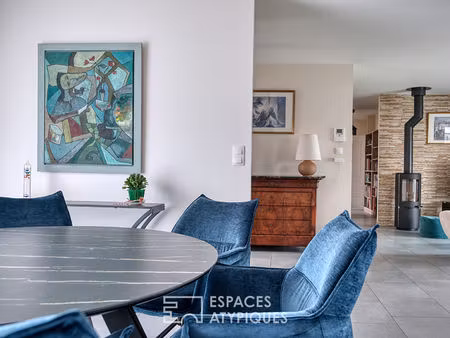 maison contemporaine et jardin paysager