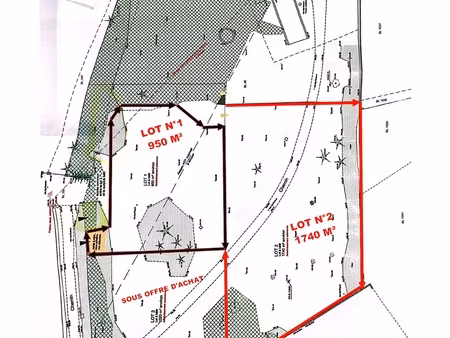 terrain - 1740 m²