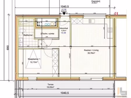 appartement te koop in ronse met 1 slaapkamer