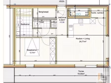 appartement te koop in ronse met 1 slaapkamer