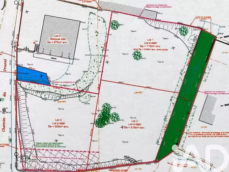 vente terrain à thurins (69510) : à vendre / 518m² thurins