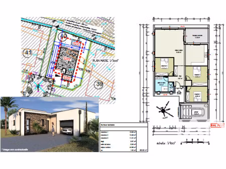 vente terrain piscine à villeneuve-de-la-raho (66180) : à vendre piscine / 550m² villeneuv