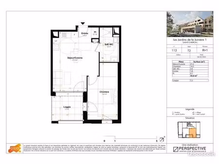 appartement 2 pièces 43 m²